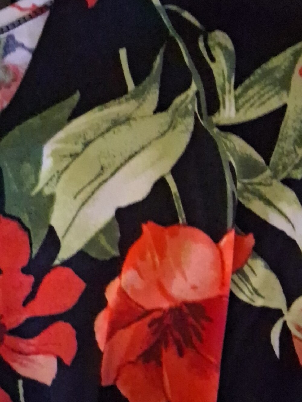 Enfocus Studio Black Midi Dress with Pink & Green Floral Print - Picture 3 of 3